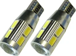 mocna żarówka LED T10 w5w 10 x 5730 soczewka CANBUS 12v kpl 2 SZT
