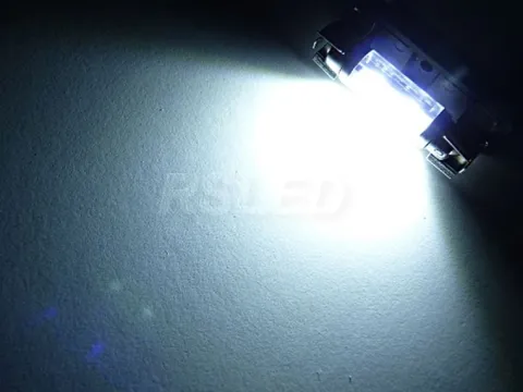 mocna żarówka LED 10x42 mm 2x Cree XP-E 12v 24v biała zimna c10w c15w