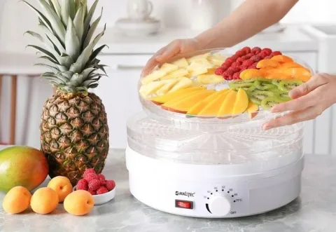 MOCNA SUSZARKA DO ZIÓŁ GRZYBÓW OWOCÓW WARZYW MOC 500W | 5 TACEK | BPA FREE