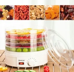 MOCNA SUSZARKA DO ZIÓŁ GRZYBÓW OWOCÓW WARZYW MOC 500W | 5 TACEK | BPA FREE