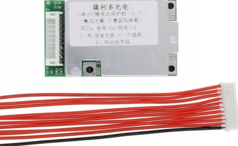 Moduł BMS 10s 15A Li-ion 18650 36V 42V Ładowarka