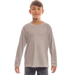 Młodzieżowa koszulka Solar z długim rękawem do sublimacji - Athletic Grey XL