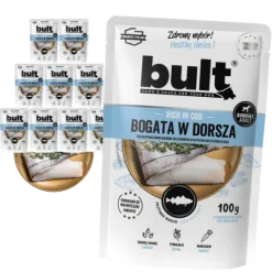 MOKRA KARMA DLA PSA BULT SASZETKA MIELONKA BOGATA W DORSZA ZESTAW 10x100G