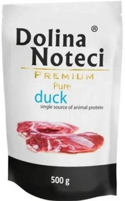 Monobiałkowa karma wysokomięsna dla psa Dolina Noteci Pure 65% Kaczka 500g