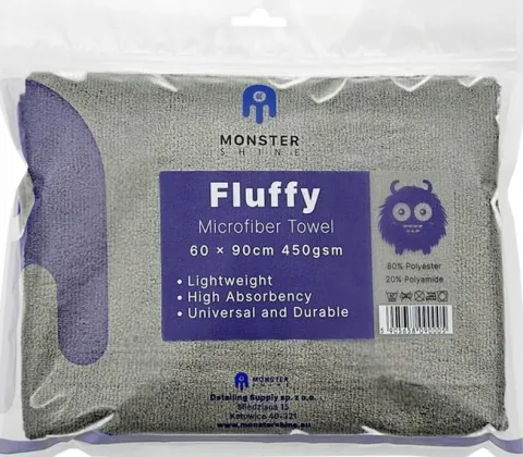 Monster Shine Fluffy Chłonny Ręcznik Do Osuszania Lakieru 450 gsm 60x90 cm