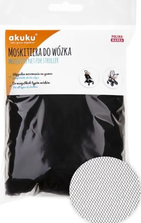 Moskitiera Uniwersalna do wózka - CZARNA