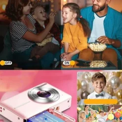 44MP APARAT FOTOGRAFICZNY CYFROWY DLA DZIECI KAMERA ZABAWKA GRY+KARTA 32GB