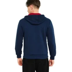 Męska Bluza Sportowa z Kapturem Treningowa na Zamek Granatowa Rozmiar S