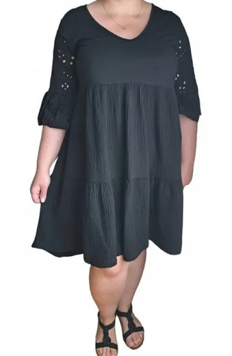 Muślinowa wiosenna SUKIENKA DAMSKA plus size oversize