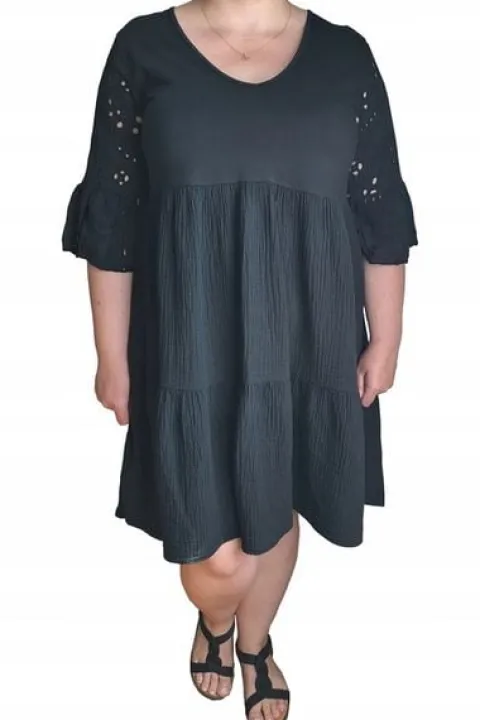 Muślinowa wiosenna SUKIENKA DAMSKA plus size oversize