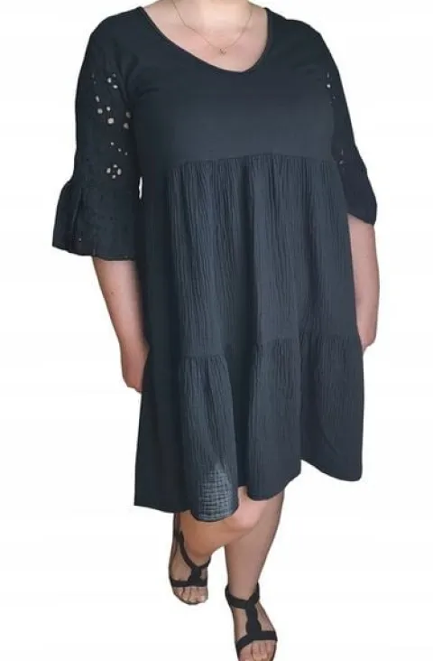 Muślinowa wiosenna SUKIENKA DAMSKA plus size oversize