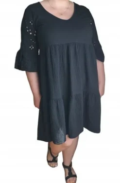 Muślinowa wiosenna SUKIENKA DAMSKA plus size oversize