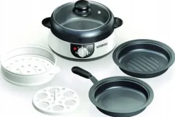 Multicooker wolnowar parowar 8w1 pojemność 1,5L garnek ceramiczny Hometech