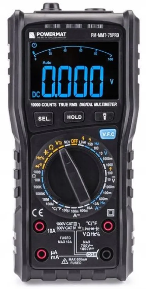 Multimetr CYFROWY Elektryczny Miernik Prądu LCD 1000V AC/DC LED HFE NCV PRO