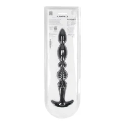 Multi Textured Silicone Flared Anal Probe - Black