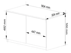 Nadstawka na szafę S 90 cm - dąb sonoma-biała - 2 drzwi