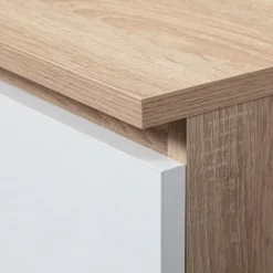 Nadstawka na szafę S 90 cm - dąb sonoma-biała - 2 drzwi
