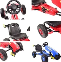 NAJNOWSZY GOKART NA PEDAŁY, KOŁA POMPOWANE, HAMULCE/G202