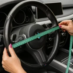 NAKŁADKA NA KIEROWNICĘ TIR CIĘŻARÓWKA SKÓRZANY POKROWIEC SKÓRA 47-48 CM