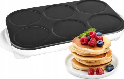 NALEŚNIKARKA do Pancakes 6 szt elektryczna 1500W NON STICK CERAMICZNA MOCNA