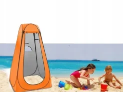 NAMIOT PLAŻOWY TURYSTYCZNY PRYSZNIC PRZEBIERALNIA BANIAK ZBIORNIK 40L 2W1