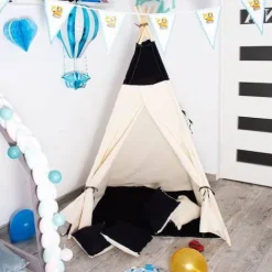 Namiot Tipi dla dzieci wigwam czarny XXL