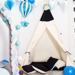 Namiot Tipi dla dzieci wigwam czarny XXL