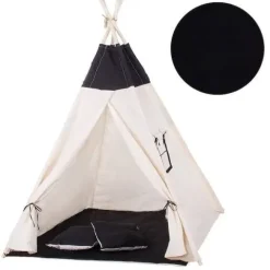 Namiot Tipi dla dzieci wigwam czarny XXL