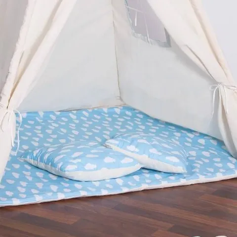 Namiot Tipi dla dzieci wigwam błękitny w chmury XXL