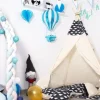 Namiot Tipi dla dzieci wigwam czarny w chmury XXL