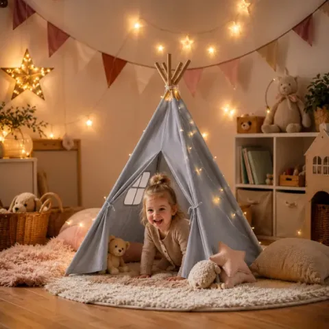 Namiot tipi dla dzieci wigwam indiański domek do zabawy w ogodzie domu