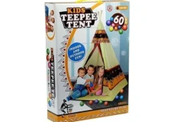 Namiot Tipi Indiański Dom Zabaw + 60 Piłek 155 cm