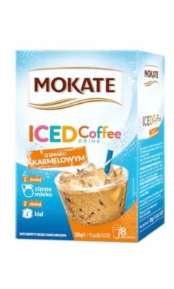 Napój Kawowy Kawa Mrożona Premium Iced Coffe Karmelowa 8 szt. Mokate x24