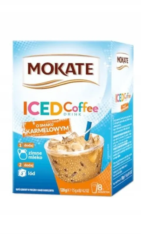 Napój Kawowy Kawa Mrożona Premium Iced Coffe Karmelowa 8 szt. Mokate x24