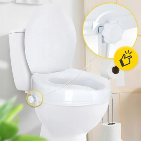 NASADKA NAKŁADKA TOALETOWA PODWYŻSZAJĄCA NA SEDES Z KLAPĄ DESKA WC 10 CM