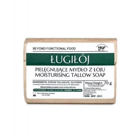 Naturalne, ręcznie robione mydło z łoju wołowego ŁUGIŁÓJ 70 g
