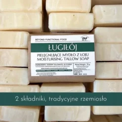 Naturalne, ręcznie robione mydło z łoju wołowego ŁUGIŁÓJ 70 g