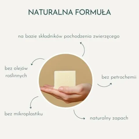 Naturalne, ręcznie robione mydło z łoju wołowego ŁUGIŁÓJ 70 g