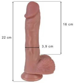 Naturalne silikonowe dildo 22 cm