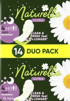 NATURELLA ULTRA PODPASKI HIGIENICZNE ZE SKRZYDEŁKAMI NIGHT 14 SZT