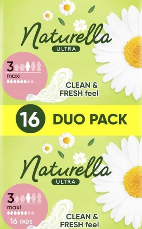 NATURELLA ULTRA PODPASKI HIGIENICZNE ZE SKRZYDEŁKAMI MAXI 16 SZT