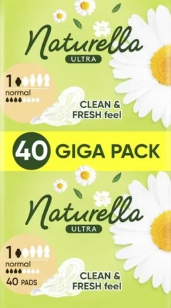 NATURELLA ULTRA PODPASKI HIGIENICZNE ZE SKRZYDEŁKAMI NORMAL 40 SZT