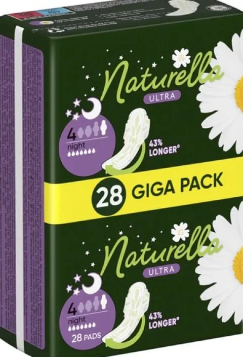 NATURELLA ULTRA PODPASKI HIGIENICZNE ZE SKRZYDEŁKAMI NIGHT 28 SZT