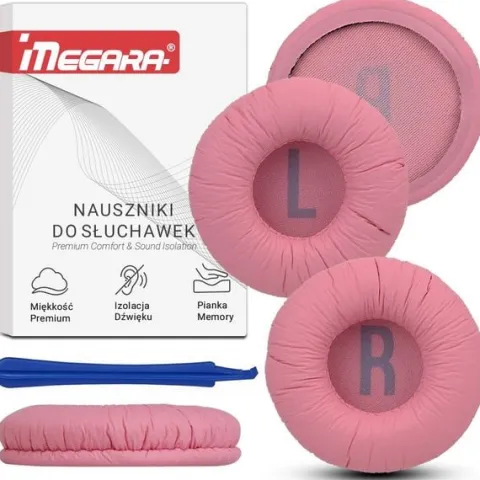 Nauszniki Gąbki Pady do JBL JUNIOR JR300 BT JR310BT L+R Różowe