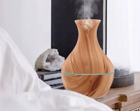 NAWILŻACZ POWIETRZA DYFUZOR ZAPACHOWY AROMATERAPIA + OLEJKI ETERYCZNE x12