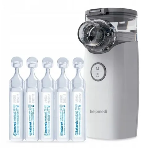 NEBUCARE MAX INHALATOR NEBULIZATOR + SÓL KATAREK ZESTAW DO NEBULIZACJI
