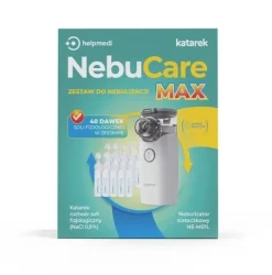 NEBUCARE MAX INHALATOR NEBULIZATOR + SÓL KATAREK ZESTAW DO NEBULIZACJI