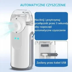 NEBULIZATOR SIATECZKOWY INHALATOR PRZENOŚNY CICHY DLA DZIECI I DOROSŁYCH