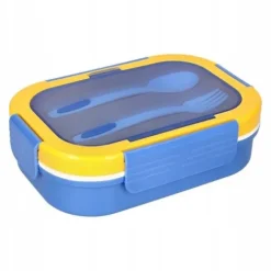 ŚNIADANIÓWKA LUNCHBOX 3 PRZEGRÓDKI SZTUĆCE LUNCH BOX POJEMNIK ŚNIADANIE