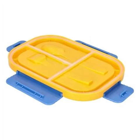 ŚNIADANIÓWKA LUNCHBOX 3 PRZEGRÓDKI SZTUĆCE LUNCH BOX POJEMNIK ŚNIADANIE